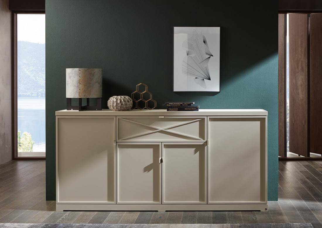 Sideboard WK 446 Acienda Lack Ectru Beige Grau NEU