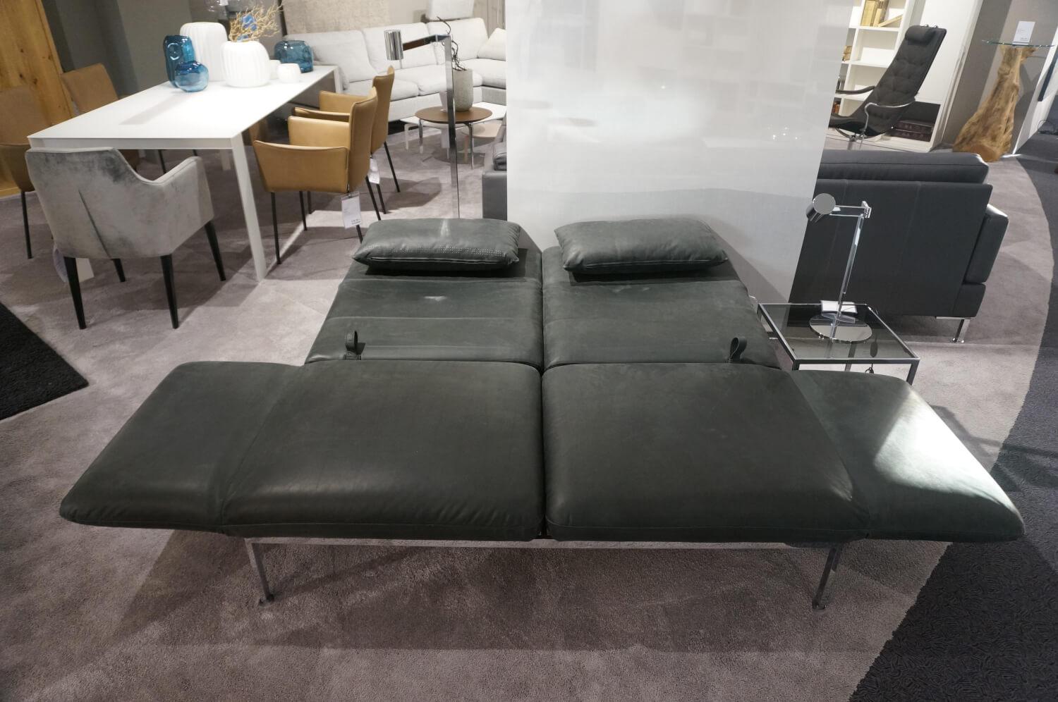 Schlafsofa Roro Medium Leder Schwarz Glove - Brühl - Sofas - günstig kaufen | MöbelFirst