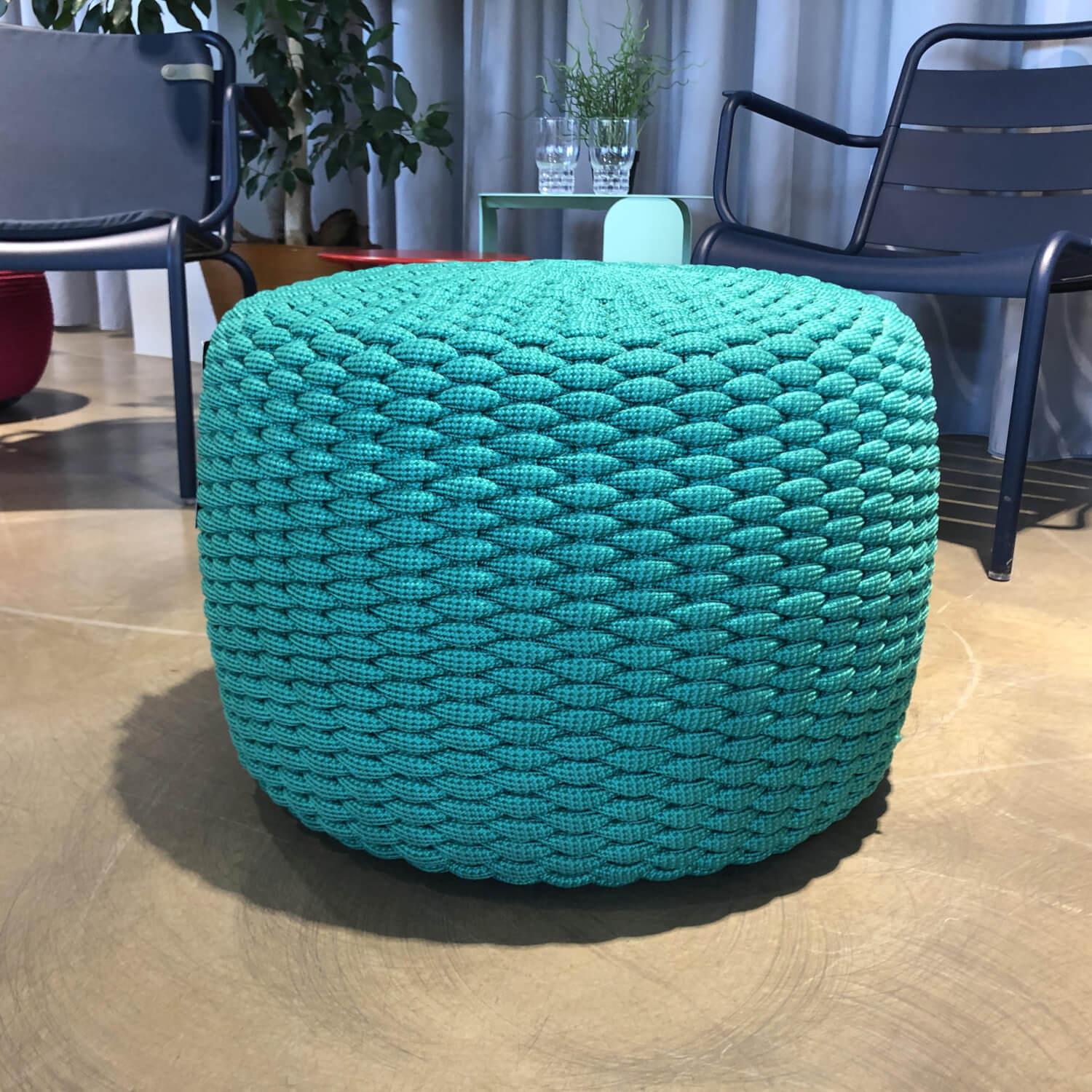 Paola Lenti Hocker Nido Rope Corda 10 Türkis MÖBELFIRST.DE