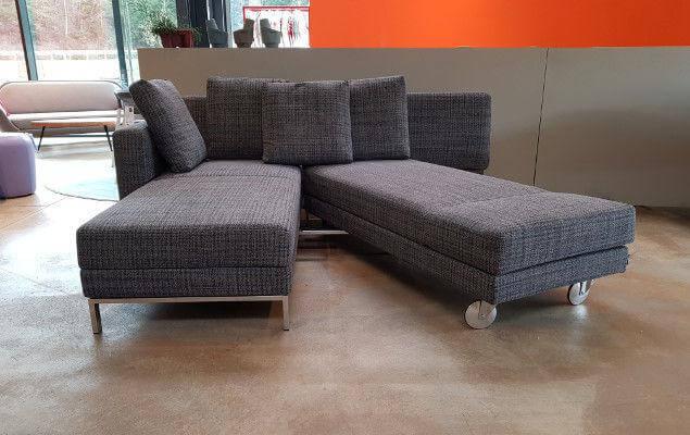 Ecksofa Four-Two Stoff Grau Drehsitz rechts mit Schlaffunktion | 4-Sitzer-Sofas | SOFAS | MöbelFirst