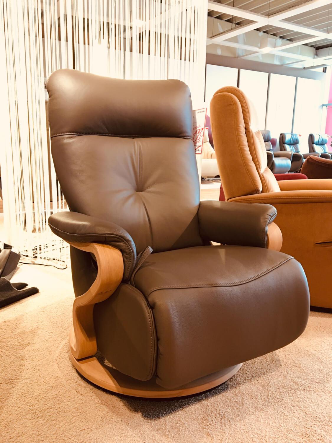 Fernsehsessel 7505 Longlife-Leder Rustica Braun 26S – Himolla – Sessel