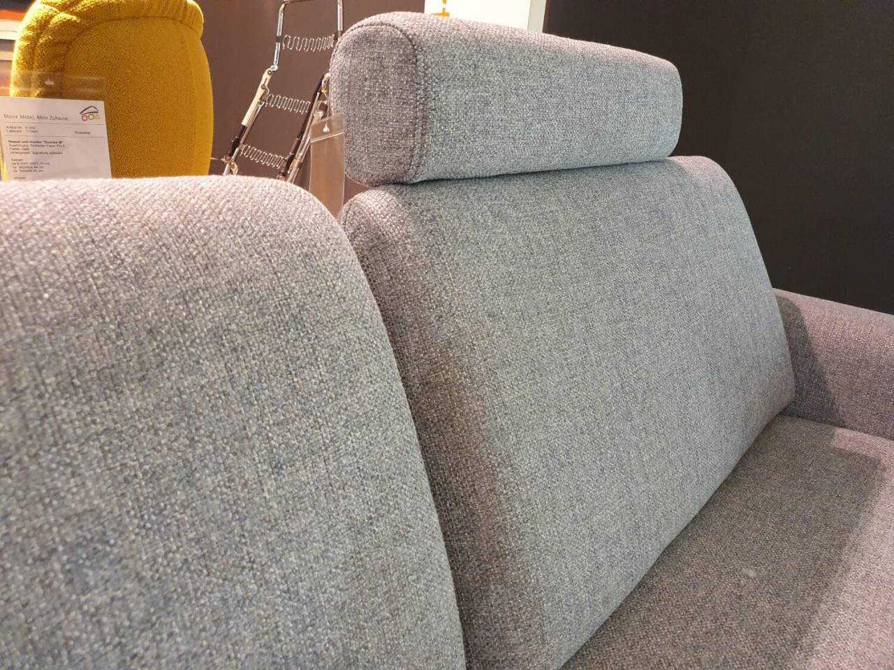 Sofa Duo Joy 3-Sitzer Stoff 5 Light Blue mit ...