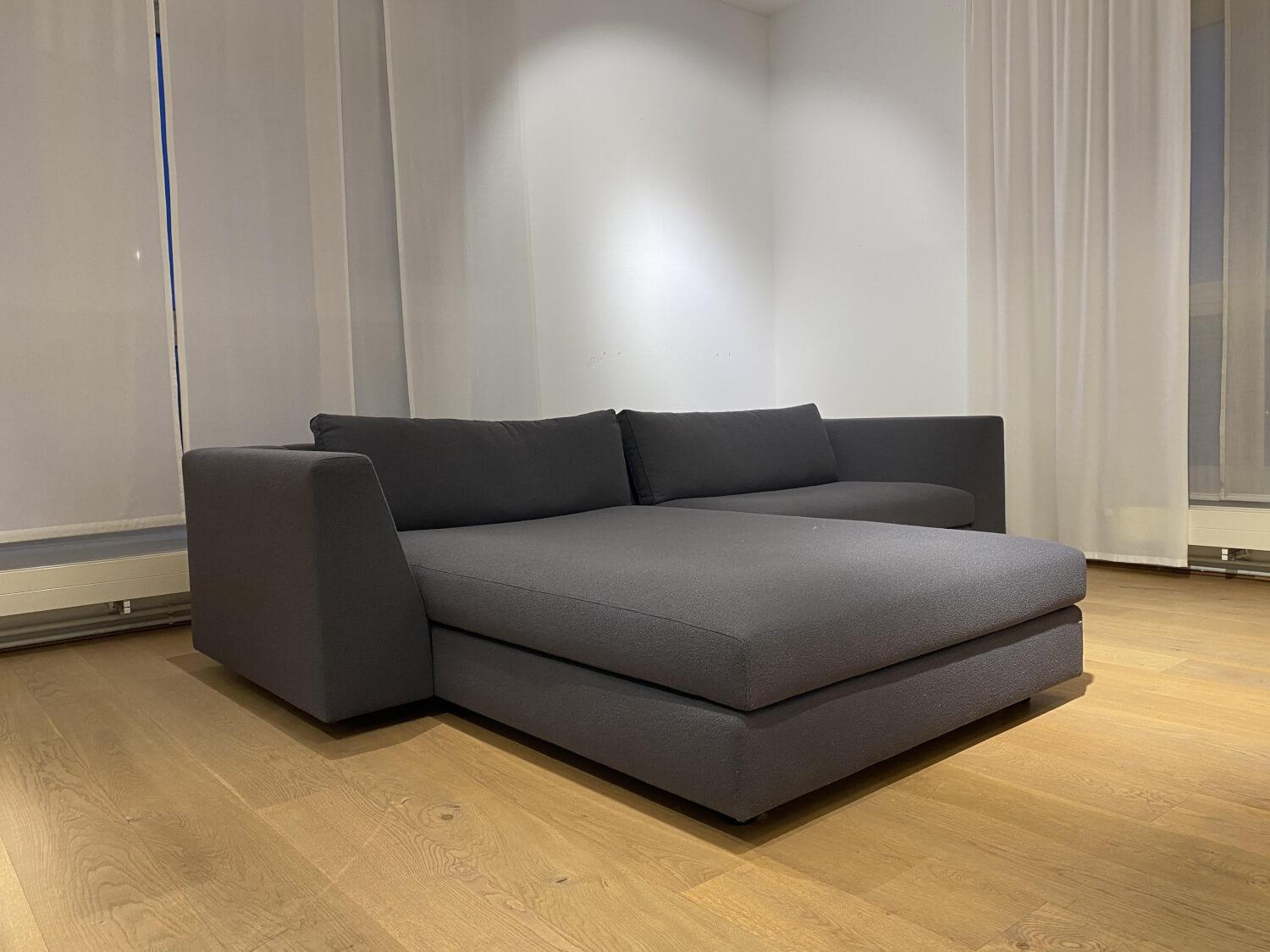 Ecksofa Exclusif Stoff B Unik  Ardoise Grau 3 Sitzer 