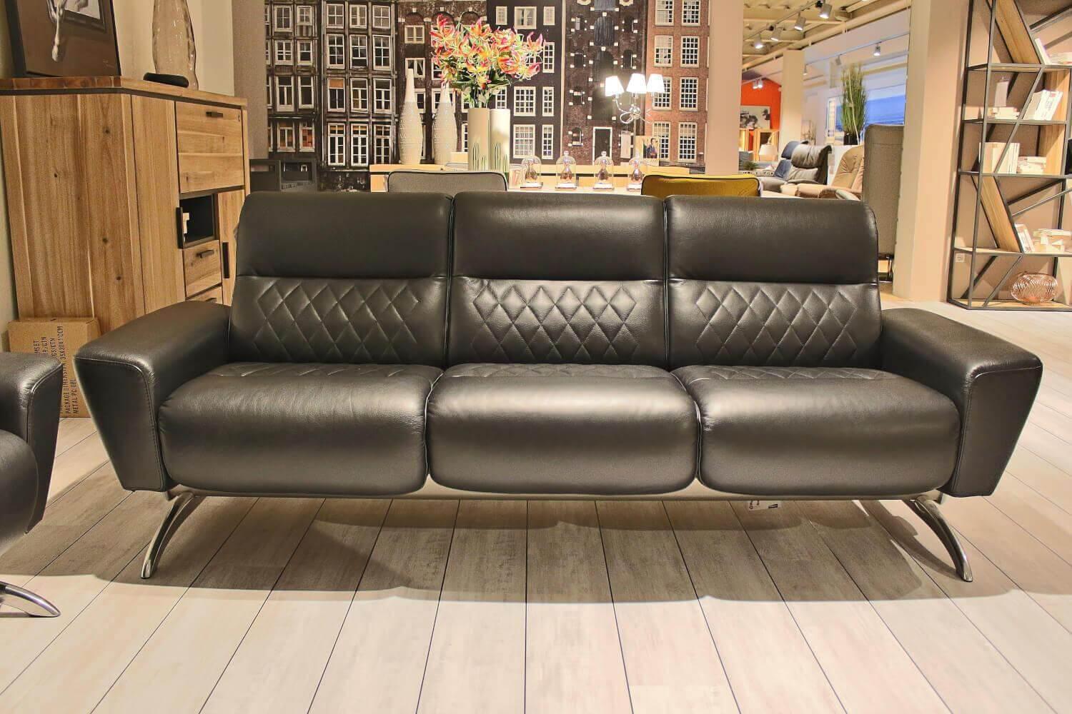 Sofa You Michelle Dreisitzer Leder Schwarz - Stressless ...