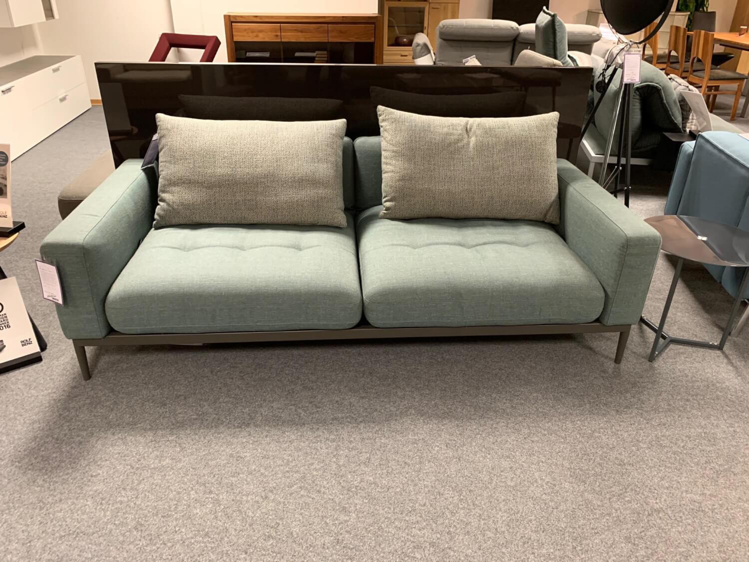Sofa Tira Stoff Zweisitzer 15.162 Mint Türkis Gestell Umbragrau - Rolf Benz - Sofas - günstig ...