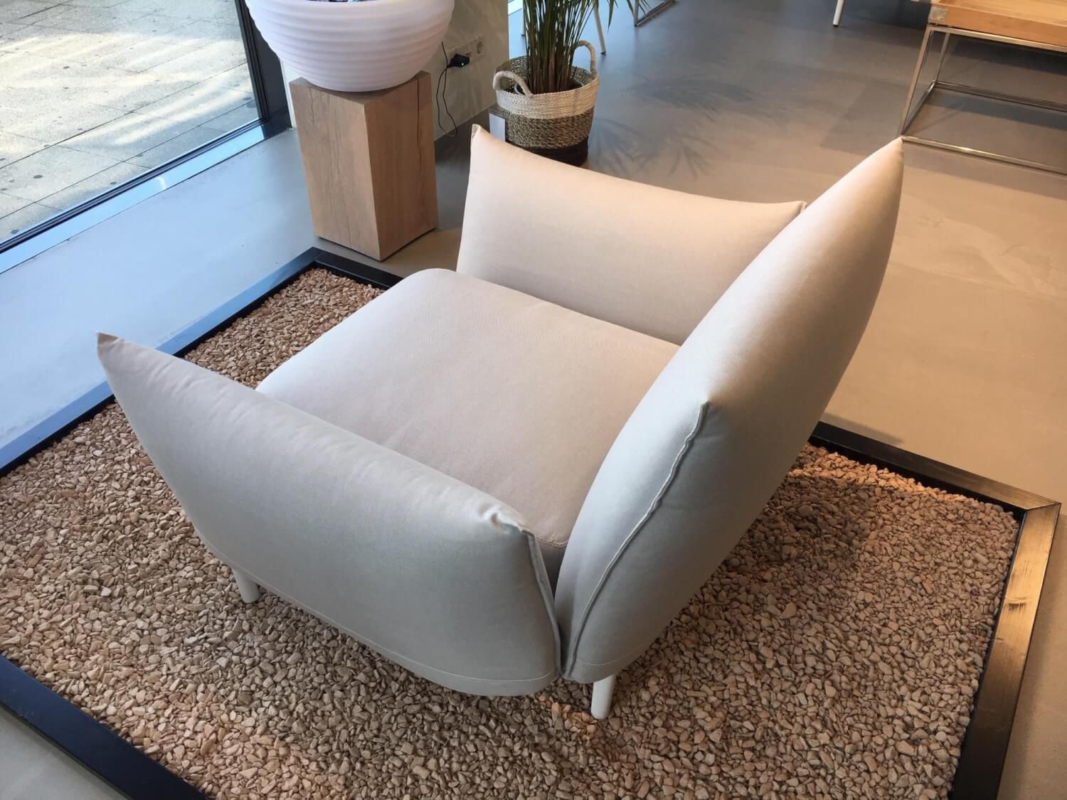 Outdoor Loungesessel Brea Stoff Light Grey DEDON