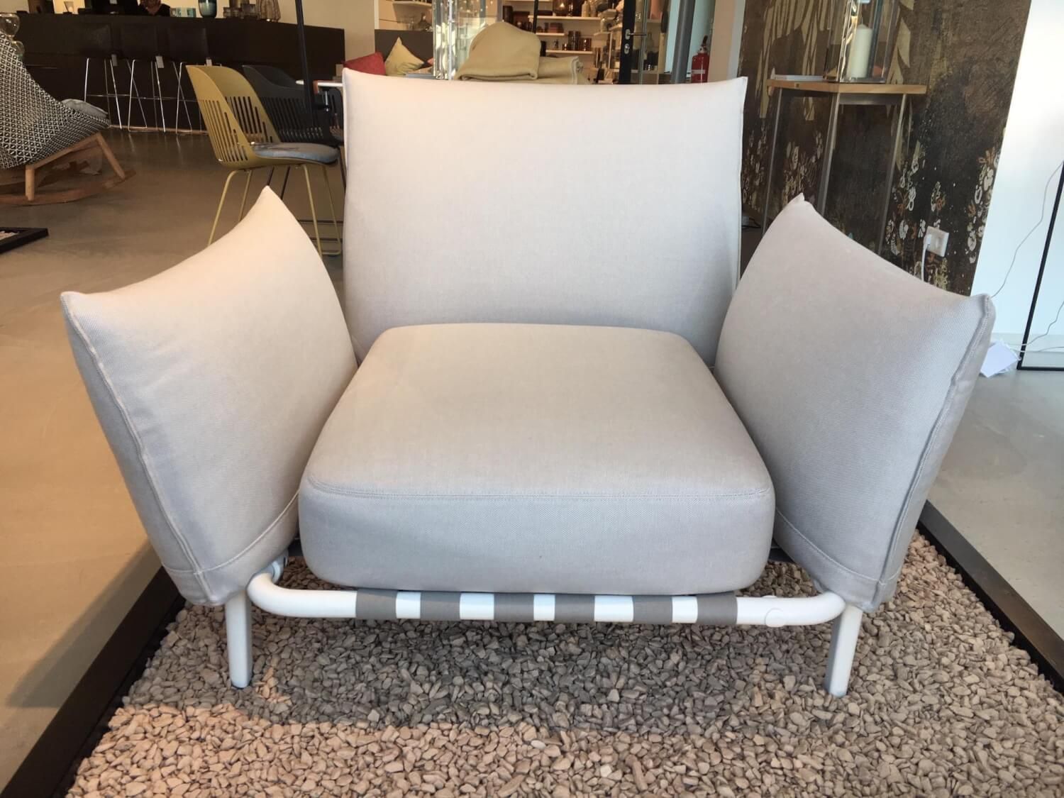 Outdoor Loungesessel Brea Stoff Light Grey DEDON