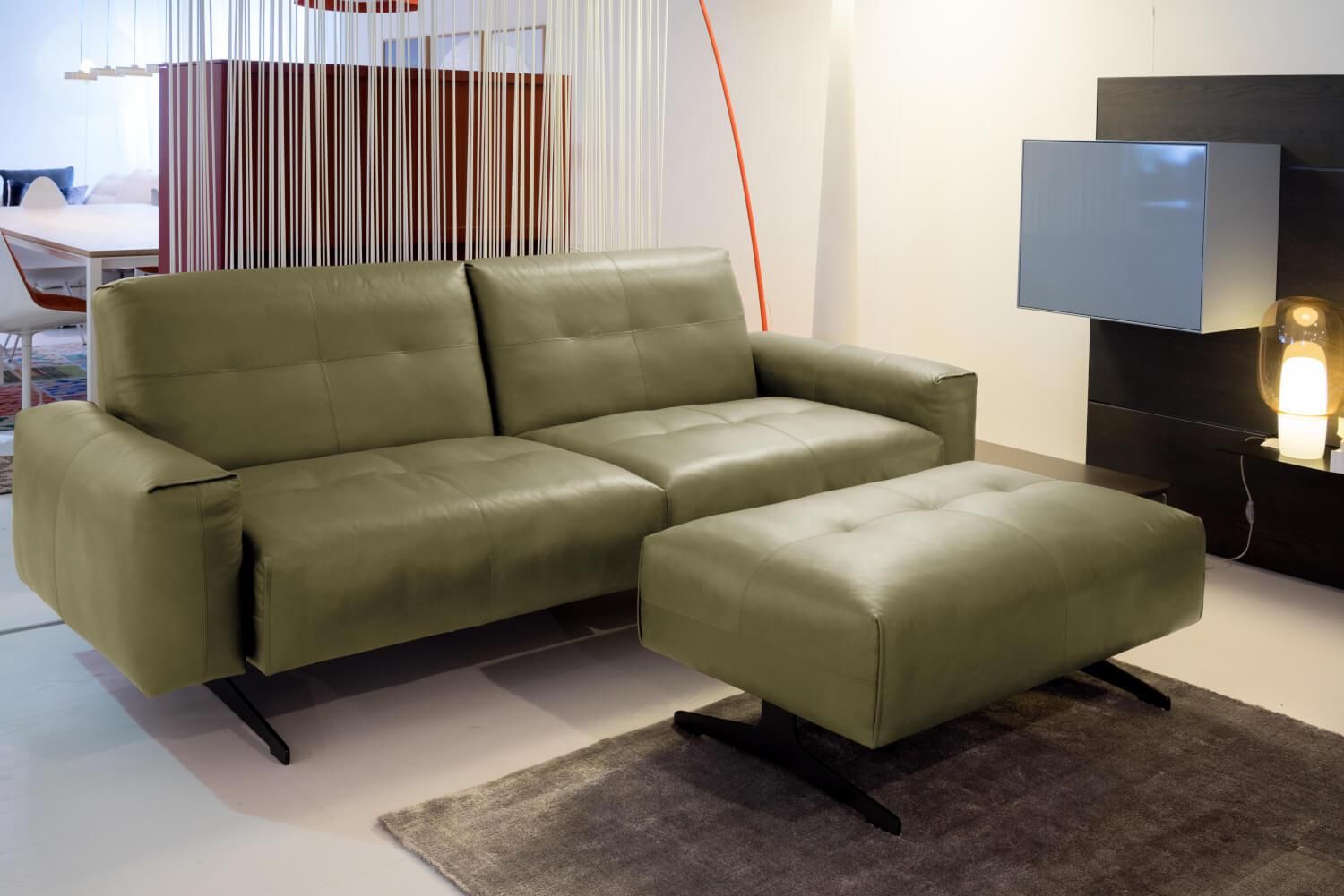 Rolf Benz Sofa RB 50 Leder olive günstig kaufen Premium